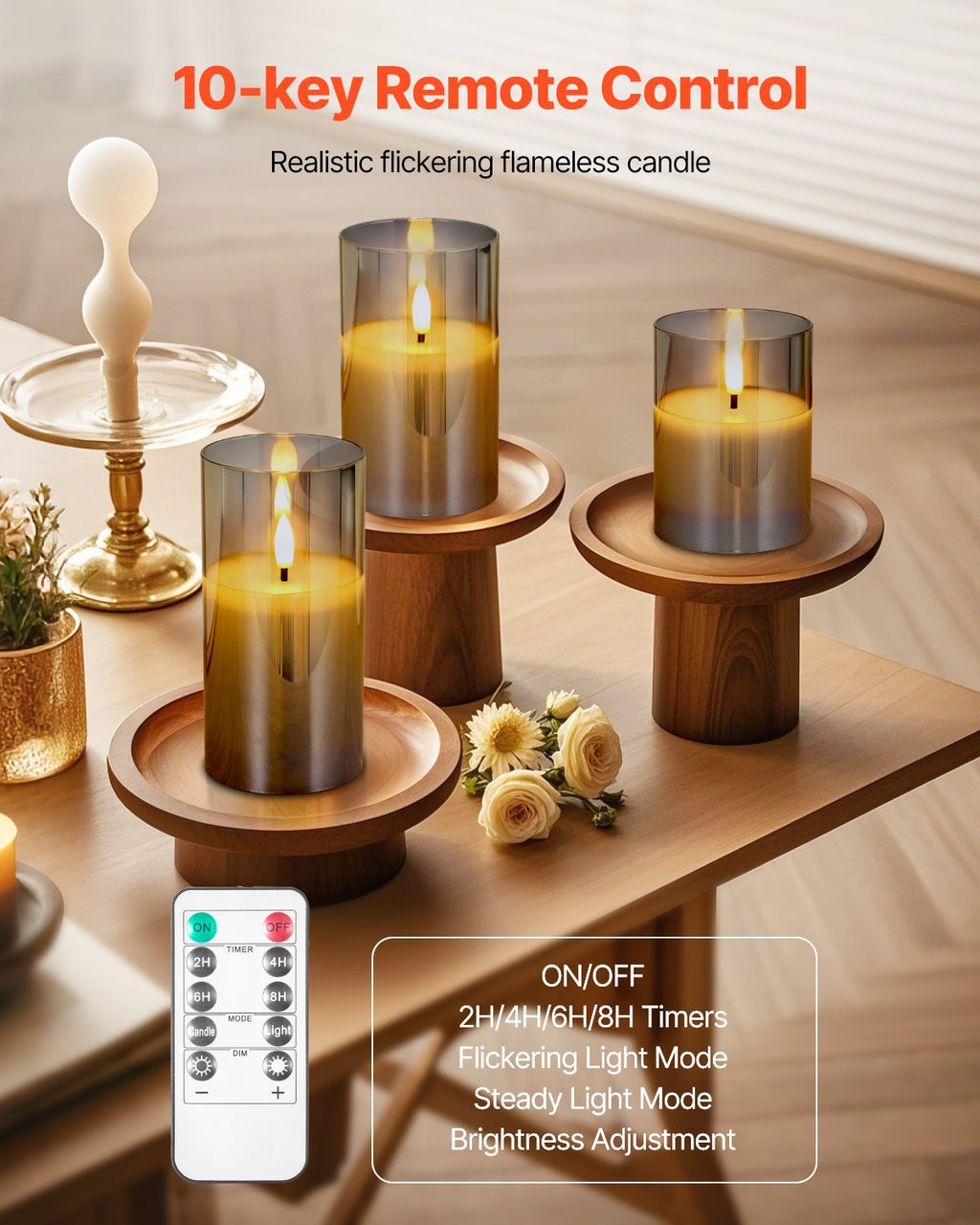 Flameless LED Candles 3 Pack
