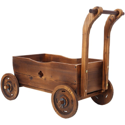 Wooden Wagon Planter Box