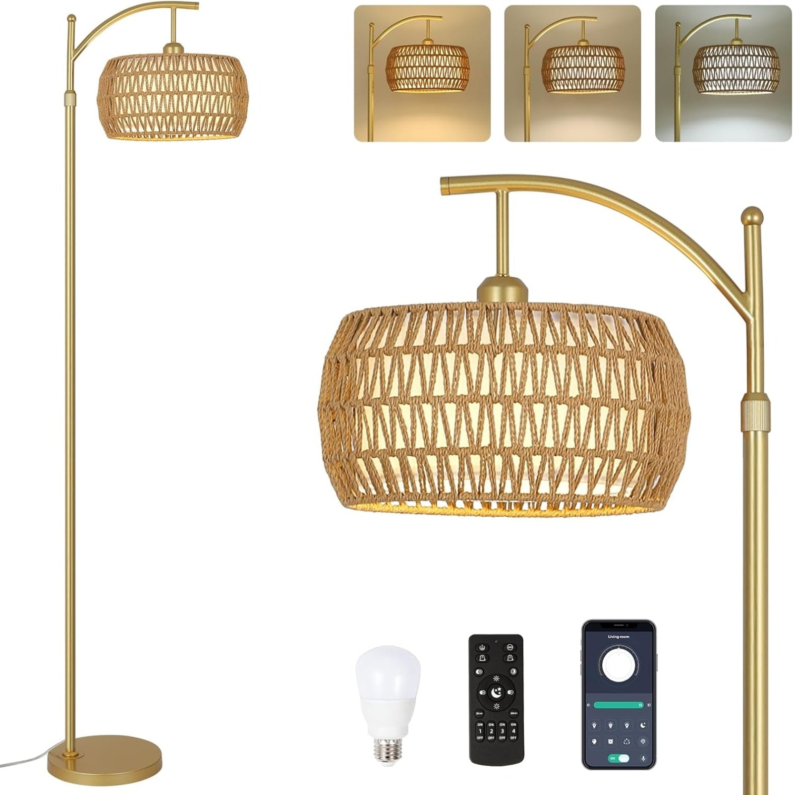 LED Gold Floor Lamp