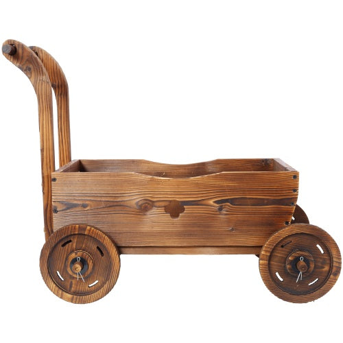 Wooden Wagon Planter Box
