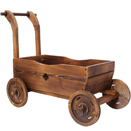 Wooden Wagon Planter Box