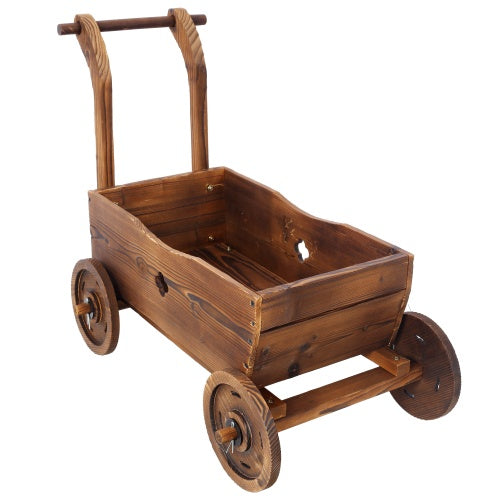 Wooden Wagon Planter Box