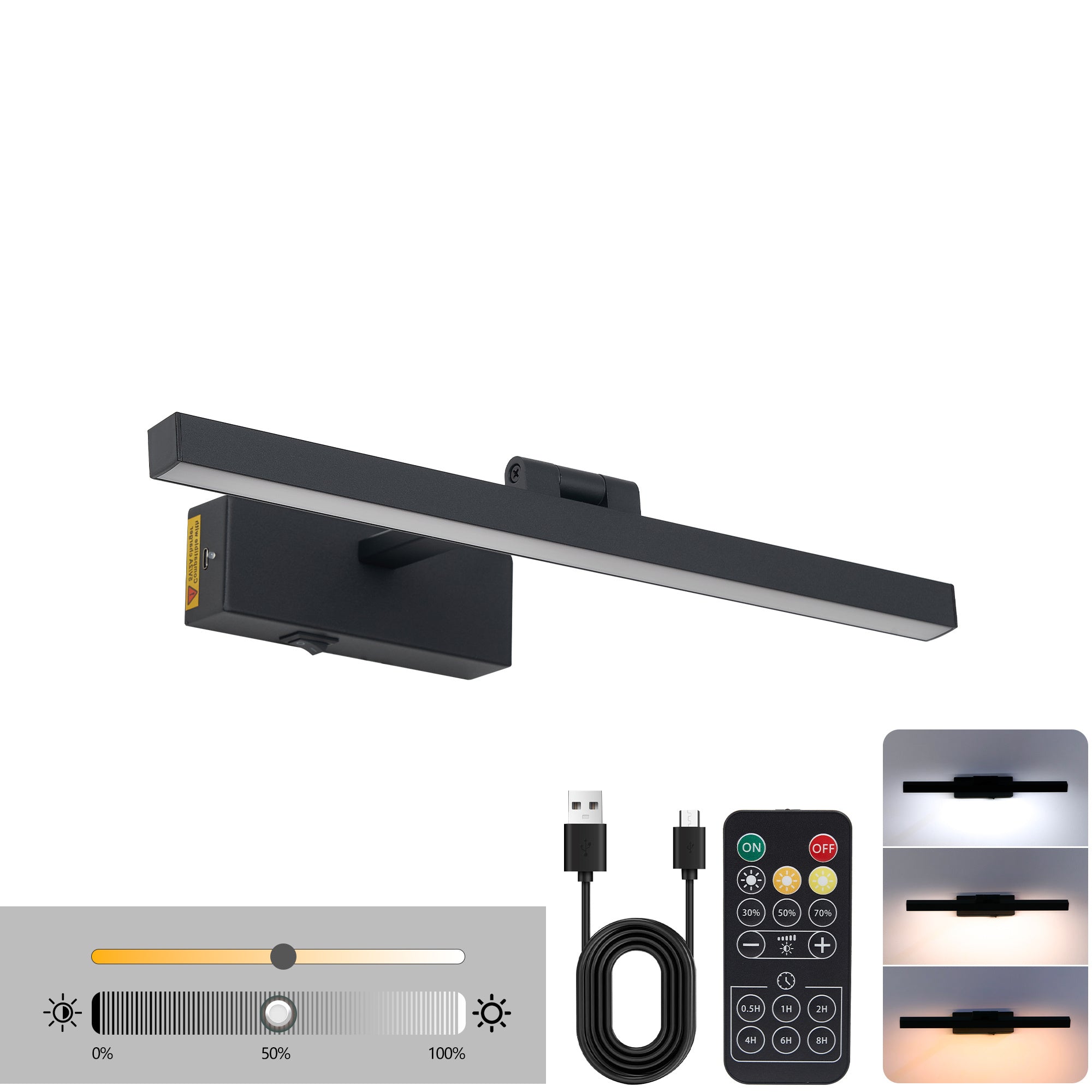 Black Bathroom Light