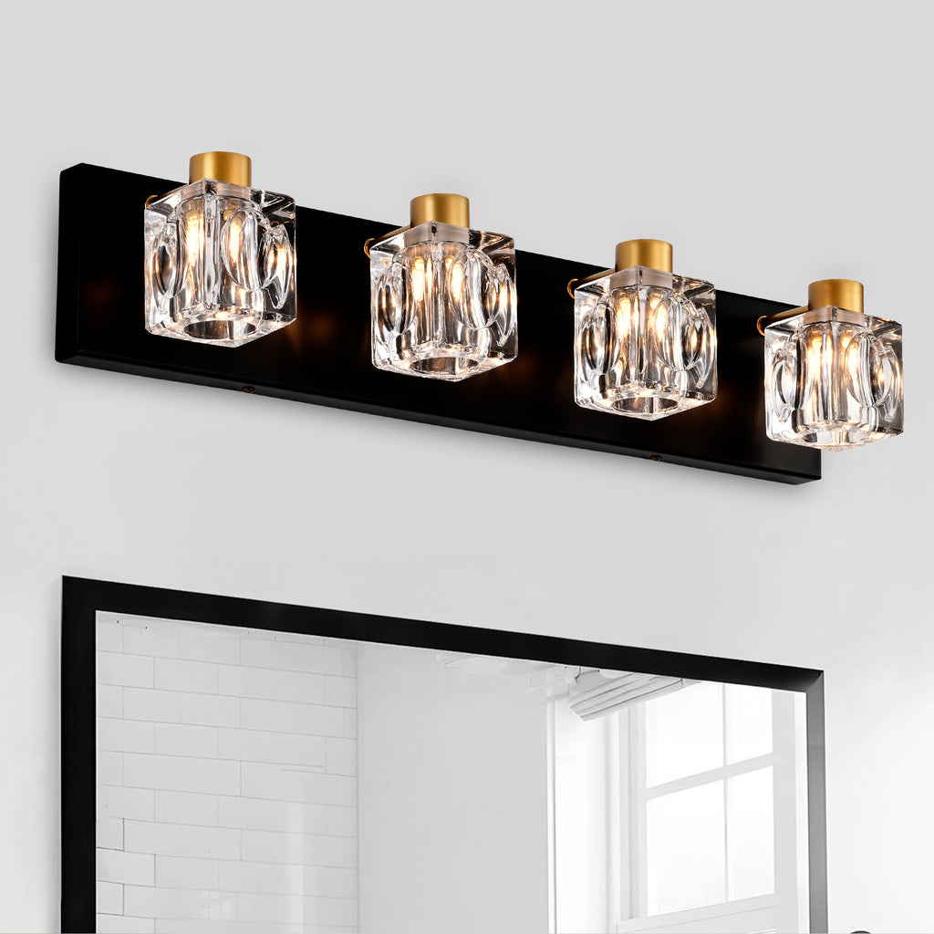 Black Gold Bathroom Light Fixtures